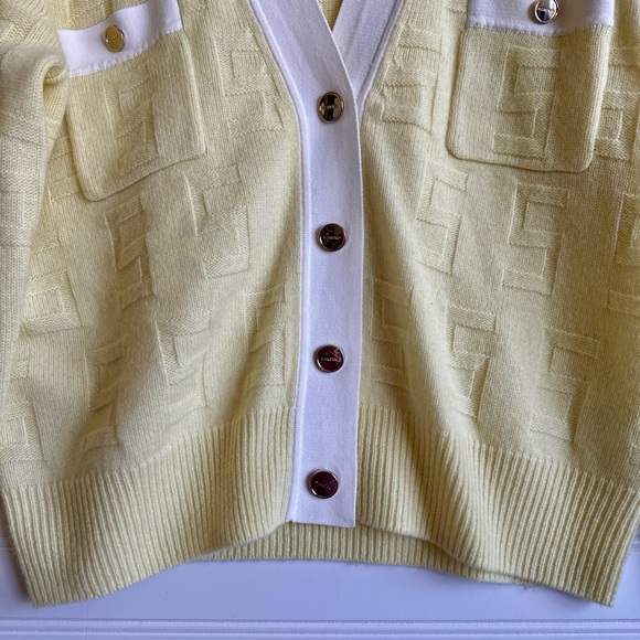 Sandro Two Tone Wool Cashmere Blend Knitted S Cardigan NWT Size S - Picture 11 of 14